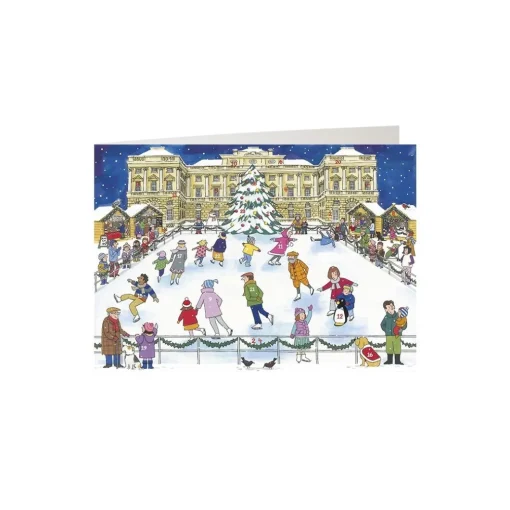 Christmas Ice Skating Advent Calendar Card