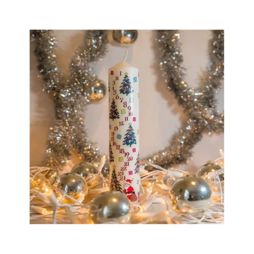 Christmas Trees Christmas Large Pillar Advent Candle