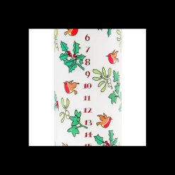 Holly and Ivy Christmas Large Pillar Advent Candle