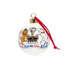 King Charles III Coronation Fine Bone China Bauble