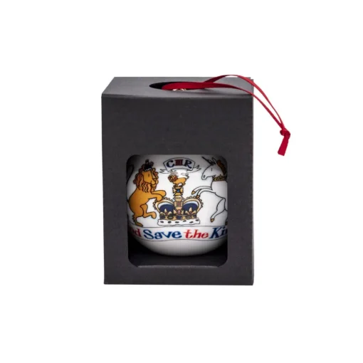 King Charles III Coronation Fine Bone China Bauble