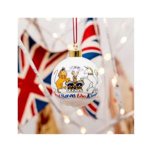 King Charles III Coronation Fine Bone China Bauble