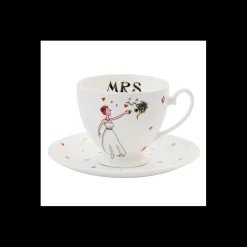 Mrs Wedding Teacup & Saucer