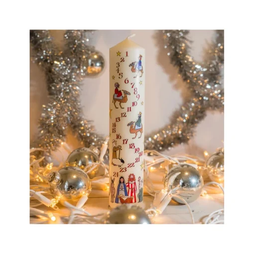 Nativity Large Pillar Advent Candle