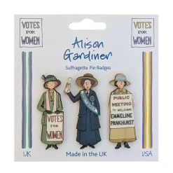 Suffragette UK Set of 3 Pin Badges