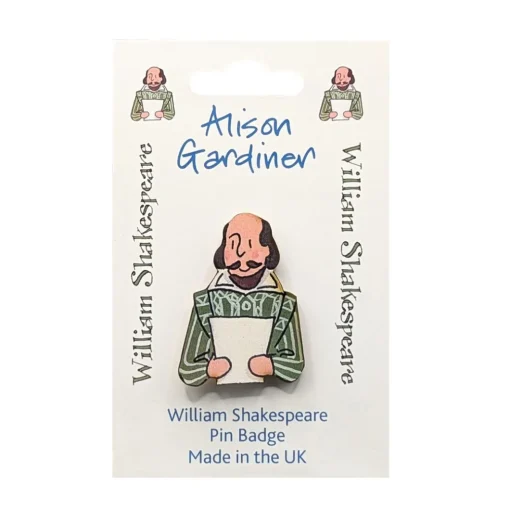 William Shakespeare Single Pin Badge