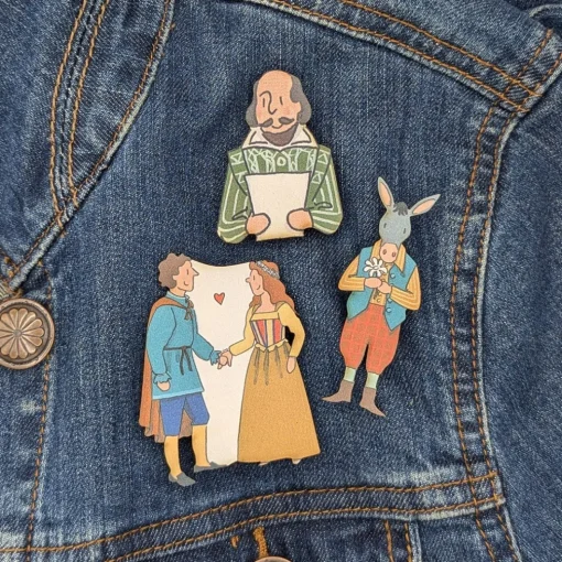 William Shakespeare Single Pin Badge