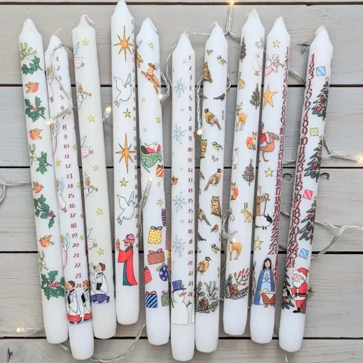 Winter Birds Christmas Dinner Advent Candle