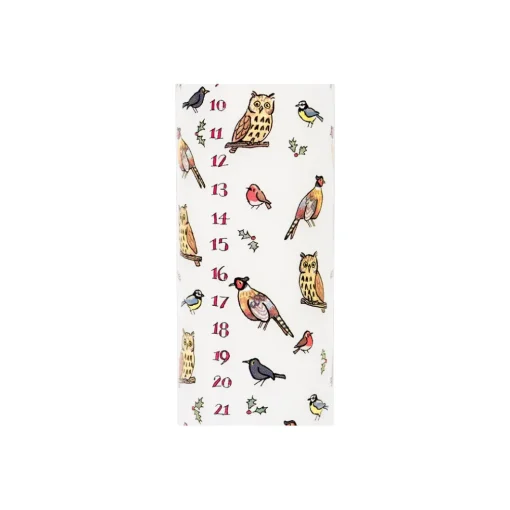 Winter Birds Christmas Large Pillar Advent Candle