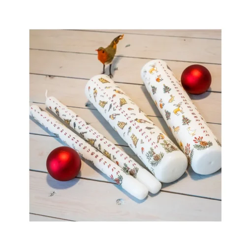 Winter Wildlife Christmas Dinner Advent Candle